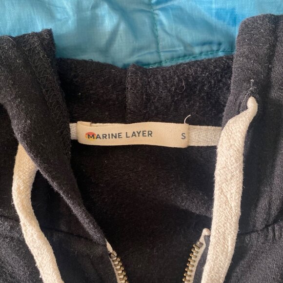 Marine Layer Afternoon Full Zip Hoodie, Women's Small, Black - Picture 5 of 8
